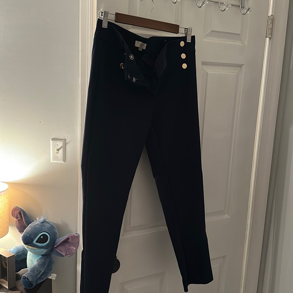 Navy modern skinny ankle pants